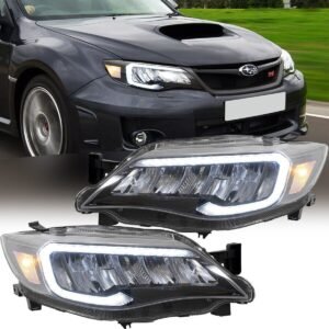 VLAND FULL LED Reflector Headlights For 08-13 Subaru Impreza WRX STI G3
