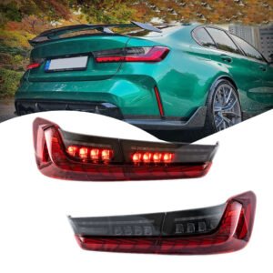VLAND GTS Clear Red LED Taillights W/Animation For 19-24 BMW 3 Series G20 G80 M3 330i 340i